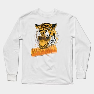 Tiger Eating Greggs Long Sleeve T-Shirt